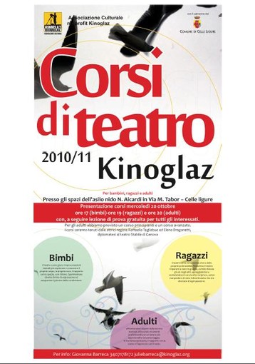 Celle: tornano i corsi teatrali organizzati dall'associazione Kinoglaz Celle: tornano i corsi teatrali organizzati dall'associazione Kinoglaz