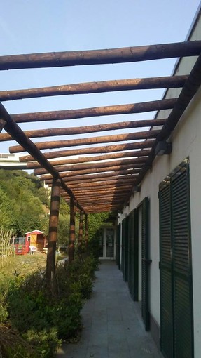 Celle Ligure: in sicurezza il pergolato di Mezzalunga