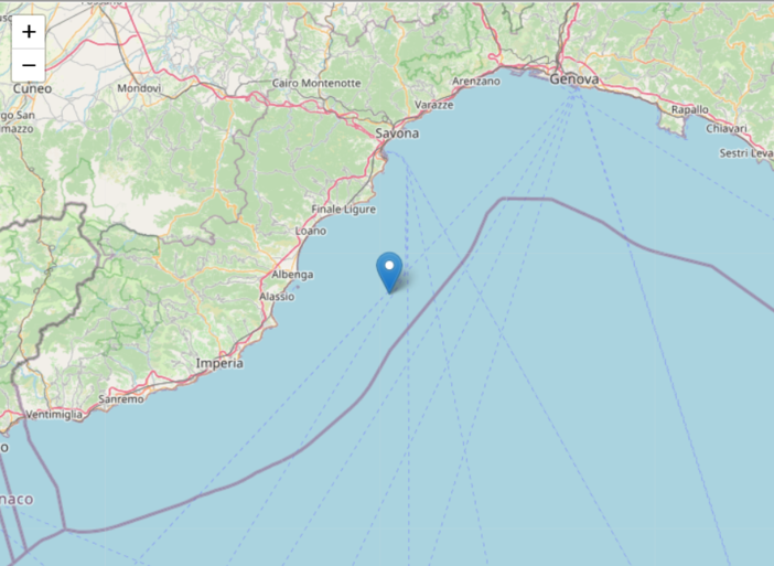 Terremoto nel savonese, scossa di magnitudo 2.5 nel mar Ligure all'altezza di Loano Terremoto nel savonese, scossa di magnitudo 2.5 nel mar Ligure all'altezza di Loano