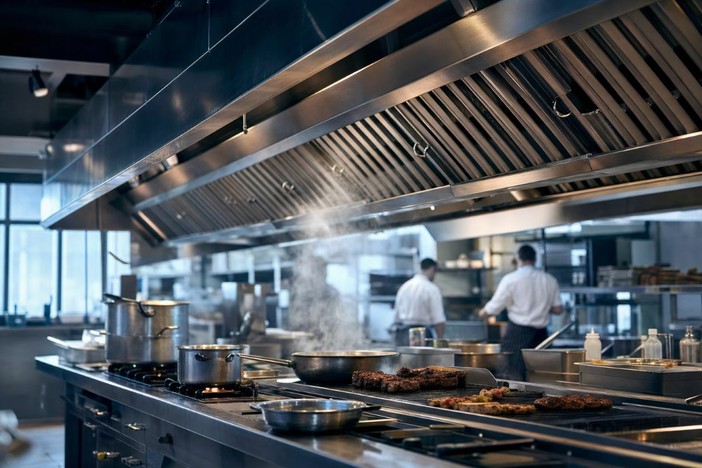Cappe per cucine industriali, efficienza e qualità dell’aria partono da una progettazione corretta Cappe per cucine industriali, efficienza e qualità dell’aria partono da una progettazione corretta