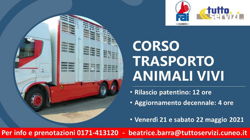 Iscriviti al corso “Conducenti trasporto animali vivi”