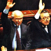 Cirino Pomicino insieme a Giulio Andreotti