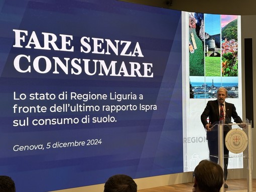 Consumo del suolo, nel 2023 la Liguria ha perso ventotto ettari ma è la seconda regione più virtuosa in Italia. Bucci: “Non siamo quelli dello ‘zero cemento’, ma degli interventi necessari” Consumo del suolo, nel 2023 la Liguria ha perso ventotto ettari ma è la seconda regione più virtuosa in Italia. Bucci: “Non siamo quelli dello ‘zero cemento’, ma degli interventi necessari”