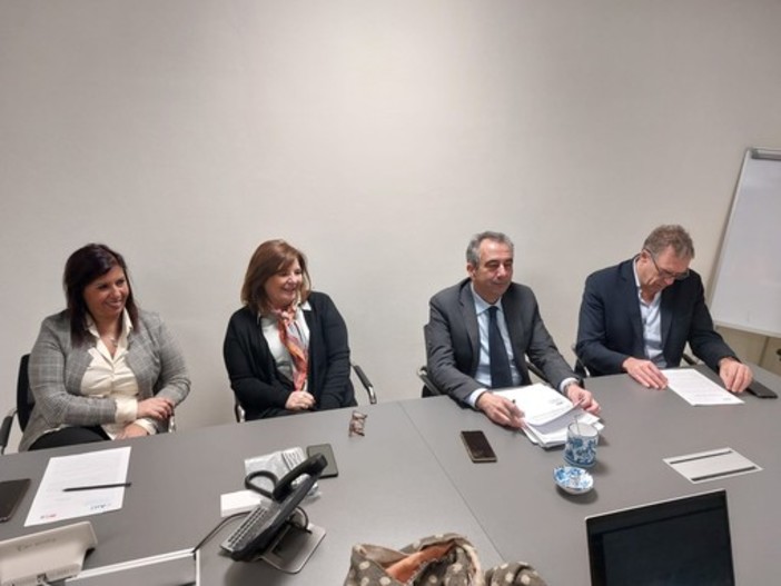Cirone, Boccia, l'ex dg Damonte Prioli e Garra Cirone, Boccia, l'ex dg Damonte Prioli e Garra
