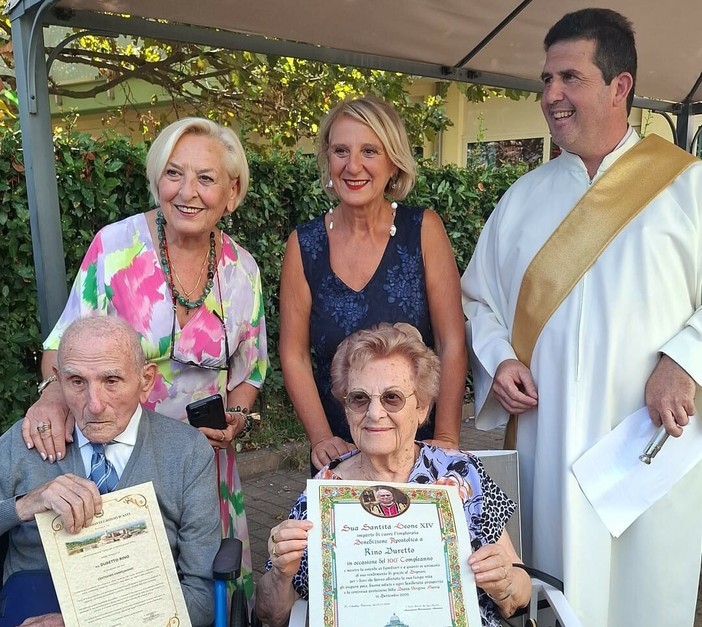 Borghetto, cento candeline e la benedizione del Papa, l'Humanitas festeggia i 100 anni di Rino Duretto