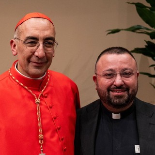 Il Cardinale Baldassare Reina con Don Carmelo Galeone