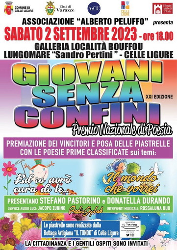 Si terrà a Celle Ligure la premiazione del concorso di poesia "Giovani Senza Confini" 2022-23 Si terrà a Celle Ligure la premiazione del concorso di poesia "Giovani Senza Confini" 2022-23