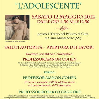 A Cairo il convegno "L'adolescente" con il dottor Amnon Cohen