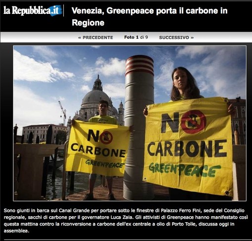 Carbone, Veneto e Liguria: due regioni, stessa Repubblica.it?