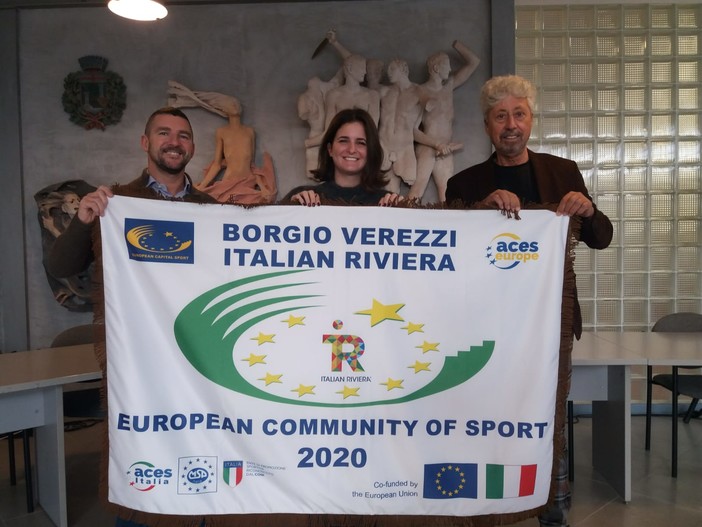 Borgio Verezzi riceve la bandiera della Comunità Europea dello sport 2020