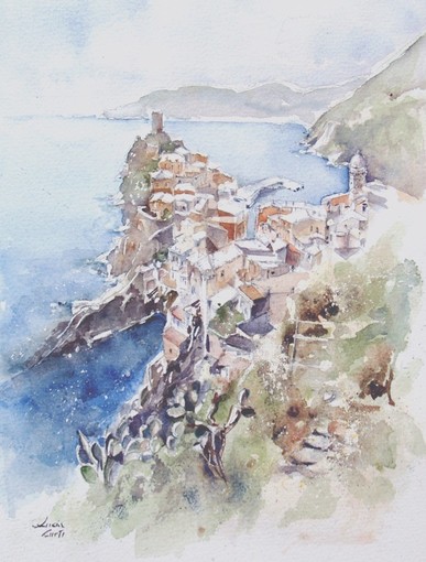 Dal 2 marzo le opere di Lucia Curti nelle vetrine della Carisa di Savona