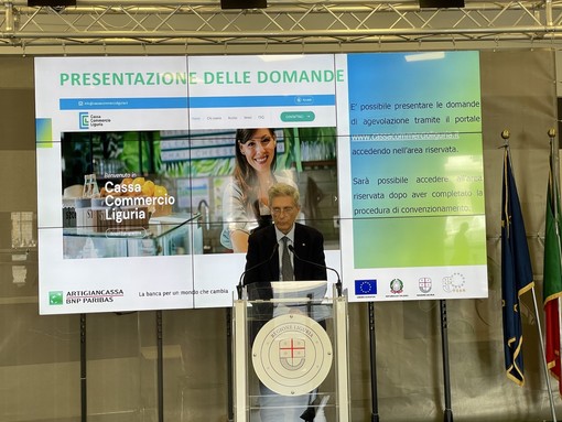 Sostegno alle imprese, Regione Liguria lancia la “Cassa Commercio Liguria” (Video) Sostegno alle imprese, Regione Liguria lancia la “Cassa Commercio Liguria” (Video)