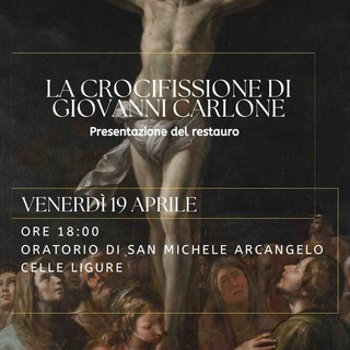A Celle Ligure la presentazione del restauro de "La Crocifissione" del Carlone