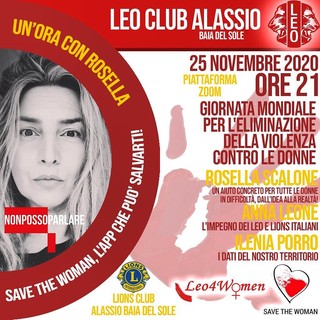 Leo Club Alassio &quot;Baia del Sole&quot;, il 25 novembre una conferenza online dedicata alla Giornata Internazionale per l'eliminazione della violenza contro le donne