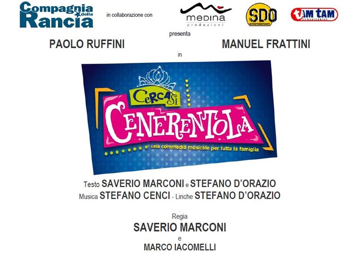 "Cercasi Cenerentola", domenica commedia musicale per tutta la famiglia a Pietra Ligure