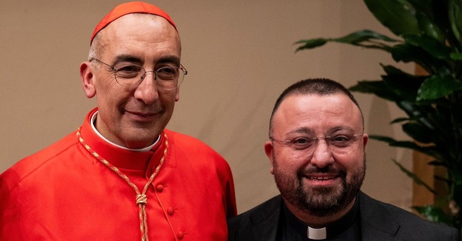Il Cardinale Baldassare Reina con Don Carmelo Galeone