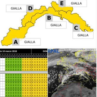 Confermata l'allerta meteo gialla. Nella notte l'arrivo del fronte di pioggia