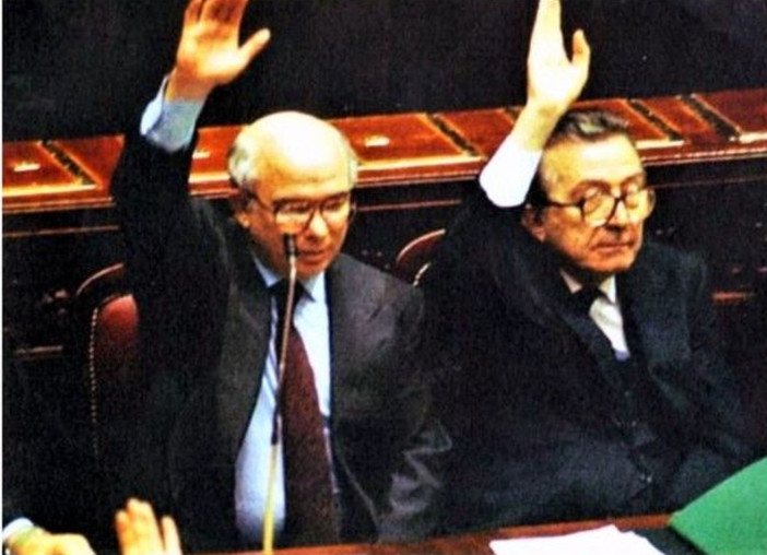 Cirino Pomicino insieme a Giulio Andreotti