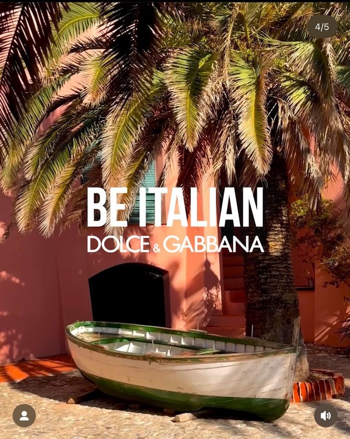 Varigotti nella campagna social "Be Italian" di Dolce & Gabbana che celebra la bellezza del nostro paese Varigotti nella campagna social "Be Italian" di Dolce & Gabbana che celebra la bellezza del nostro paese