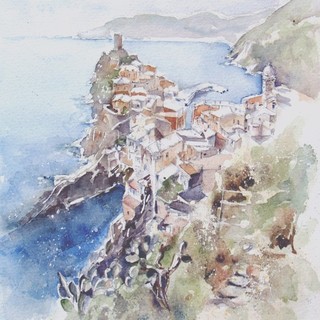 Dal 2 marzo le opere di Lucia Curti nelle vetrine della Carisa di Savona