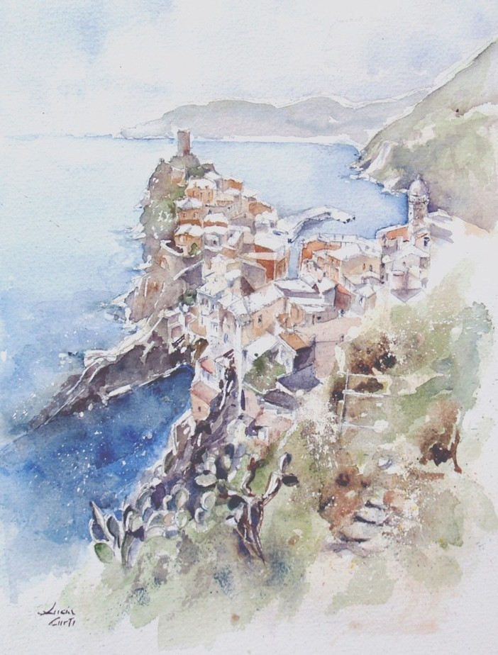 Dal 2 marzo le opere di Lucia Curti nelle vetrine della Carisa di Savona