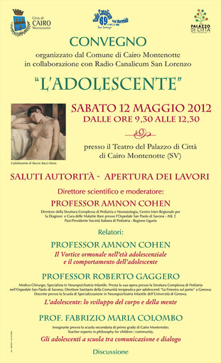 A Cairo il convegno "L'adolescente" con il dottor Amnon Cohen