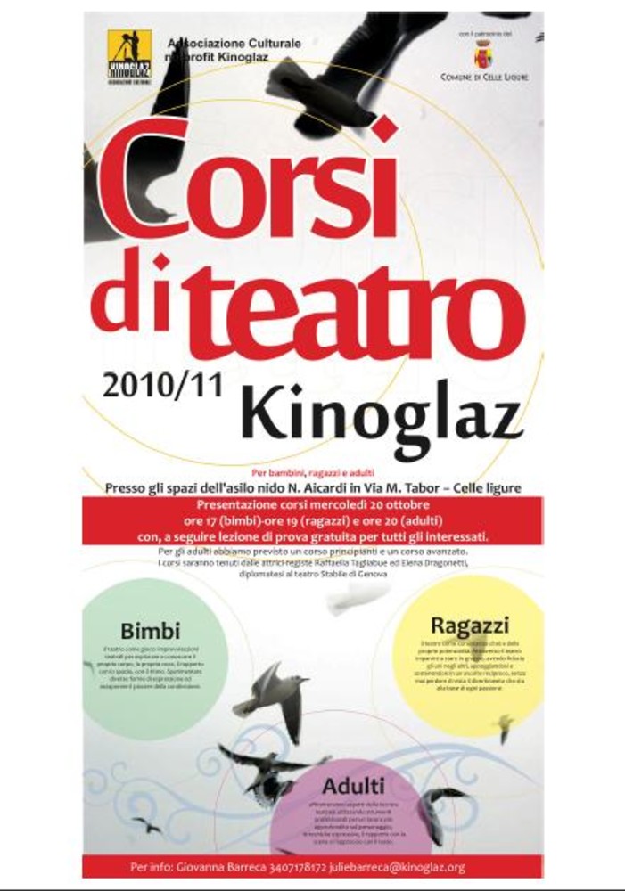 Celle: tornano i corsi teatrali organizzati dall'associazione Kinoglaz
