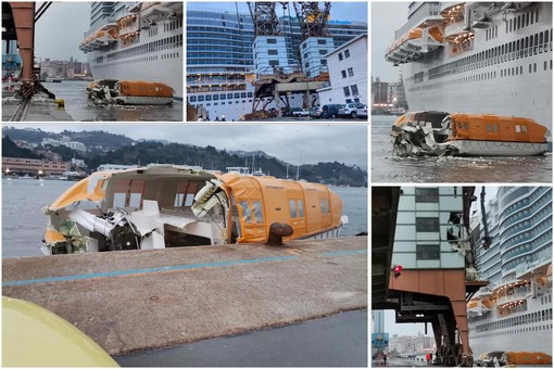 Savona, manovra sfortunata per Costa Smeralda: danni a gru e strutture fisse (FOTO e VIDEO)
