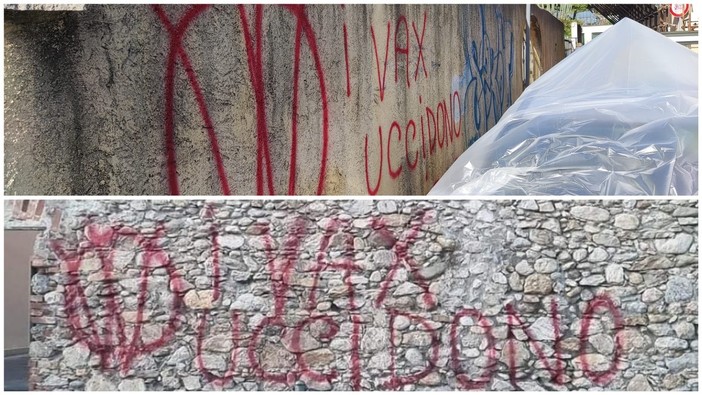 Scritte no vax sui muri di Loano, il sindaco Lettieri: "Atto vandalico che si commenta da solo"