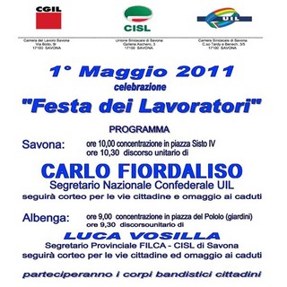 Celebrazioni Primo Maggio a Savona e Albenga