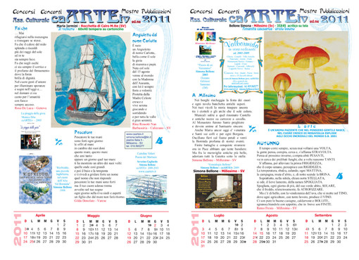 Il calendario che contiene quadri e poesie Il calendario che contiene quadri e poesie