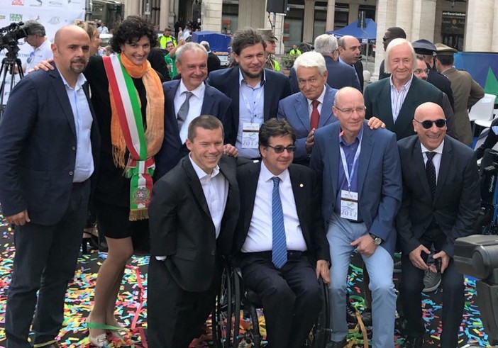 Il sindaco Caprioglio a Genova per la cerimonia degli EPYG2017: “Vi accogliamo a braccia aperte” (FOTO e VIDEO)