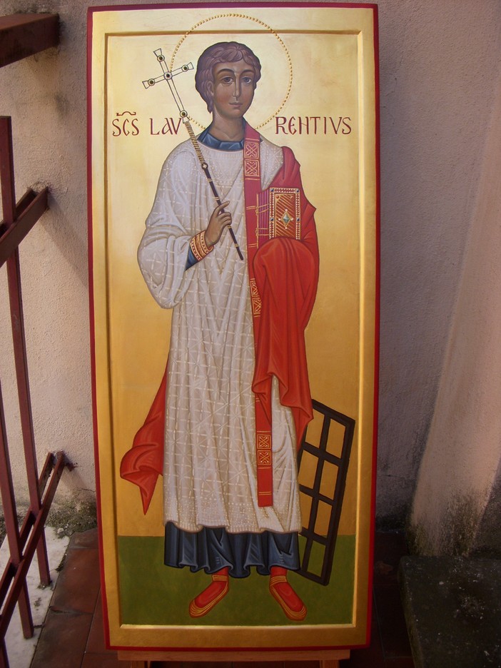 Cairo, icona di San Lorenzo donata dall'amministrazione alla parrocchia Cairo, icona di San Lorenzo donata dall'amministrazione alla parrocchia