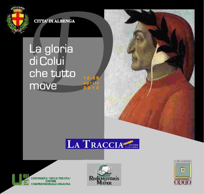 Albenga, mostra su Dante Alighieri, inaugurazione giovedì 12 aprile Albenga, mostra su Dante Alighieri, inaugurazione giovedì 12 aprile