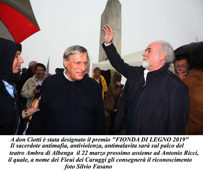 Albenga: a sorpresa la Fionda 2019 a don Ciotti
