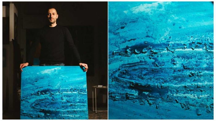 Fabrizio Dotta ad ArteGenova con sua pittura materica: un dialogo intenso tra superficie, colore e emozione