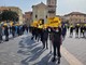 "Fermate la guerra!": in piazza Italia a Loano il flash-mob degli studenti dell'Istituto Falcone (FOTO)