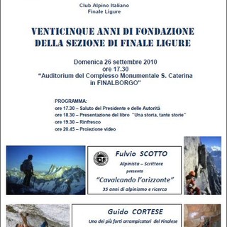Finale: domenica il CAI festeggia 25 anni di vita