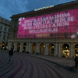 La Regione celebra la festa della mamma: festa in piazza De Ferrari e frasi sul maxischermo La Regione celebra la festa della mamma: festa in piazza De Ferrari e frasi sul maxischermo