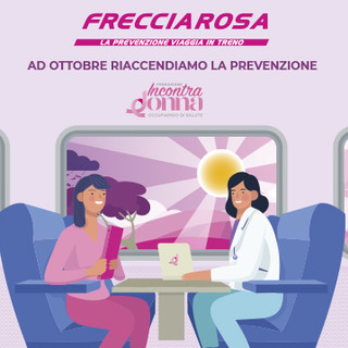 Domani in Liguria arriva il treno 'Frecciarosa' dedicato alla prevenzione del tumore al seno