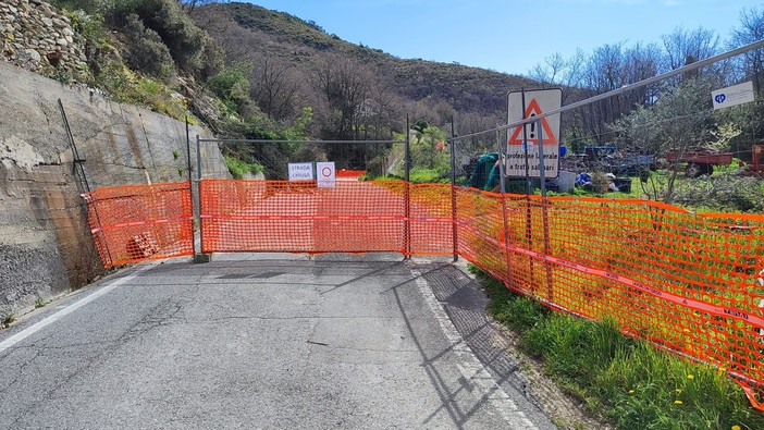 La frana sulla SP24 Pietra Ligure-Giustenice