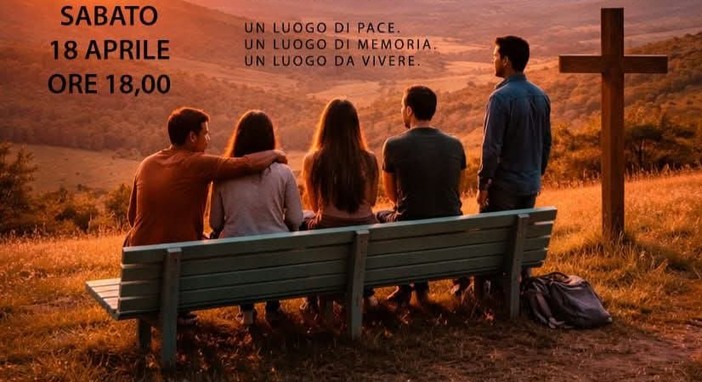 Dego inaugura la "panchina dei tramonti" accanto alla croce storica di Carpezzo Dego inaugura la "panchina dei tramonti" accanto alla croce storica di Carpezzo