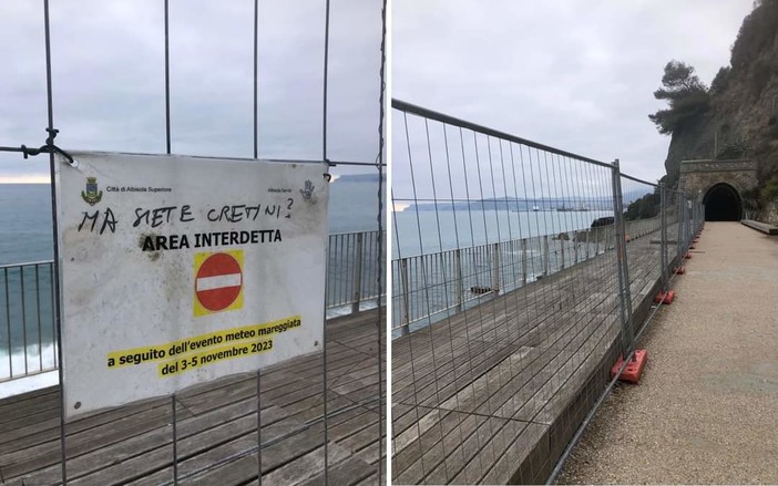 Albisola, chiusura della balconata sulla passeggiata. Assessore Ottonello: "Consapevoli del disagio però la sicurezza è al primo posto"