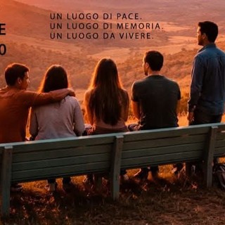 Dego inaugura la "panchina dei tramonti" accanto alla croce storica di Carpezzo