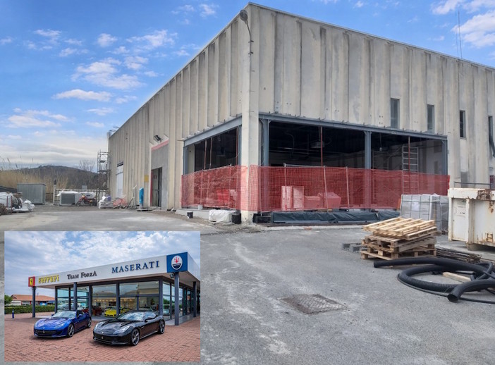 La Ferrari-Maserati aprirà a Cisano sul Neva: lavori in corso per la nuova sede della concessionaria