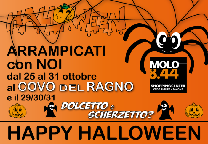 Happy Halloween allo shopping center Molo 8.44 di Vado Ligure: un’intera settimana di divertimento Happy Halloween allo shopping center Molo 8.44 di Vado Ligure: un’intera settimana di divertimento