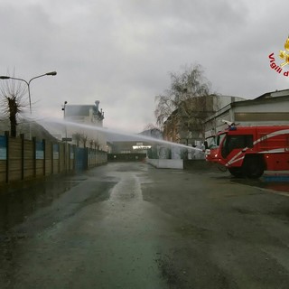 Nella foto la proiezione su mappa delle condizioni più verosimili e cautelative per la ricaduta delle polveri