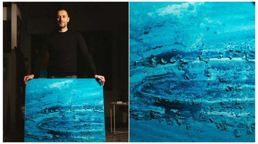 Fabrizio Dotta ad ArteGenova con sua pittura materica: un dialogo intenso tra superficie, colore e emozione