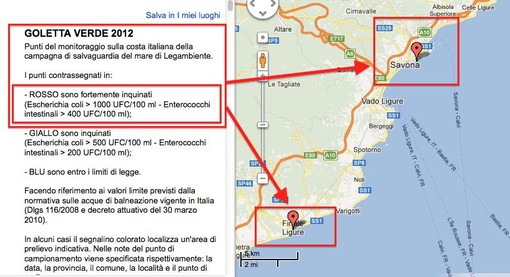 Savona e Finale Ligure tra i mari più inquinati d'Italia (secondo Goletta Verde) Savona e Finale Ligure tra i mari più inquinati d'Italia (secondo Goletta Verde)