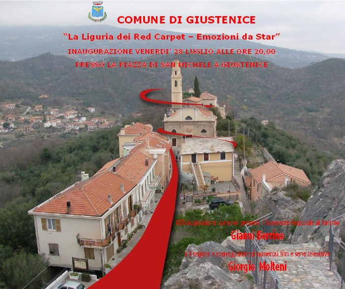 Si inaugura a Giustenice il "red carpet" di Regione Liguria Si inaugura a Giustenice il "red carpet" di Regione Liguria
